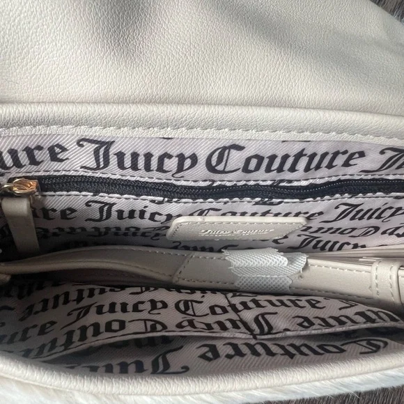 Juicy Couture Elegant Cream Faux Fur Handbag - Picture 3 of 3